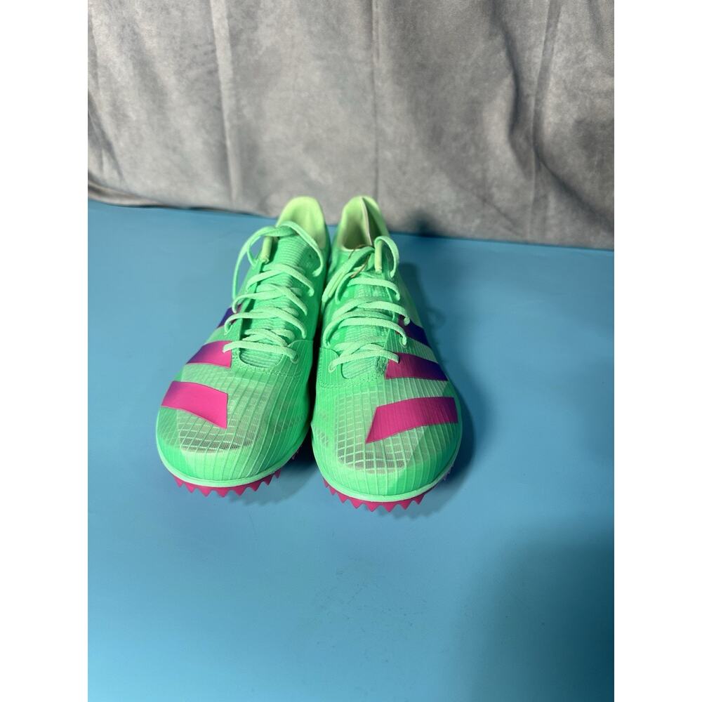 Adidas Adizero Distancestar Track Shoes Men’s Size 11 GV9078 Mint Green Pink NEW - Picture 3 of 9